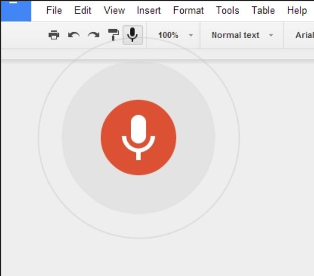 Google Docs Voice to Text