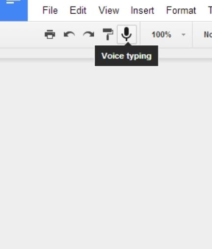 google docs voice type